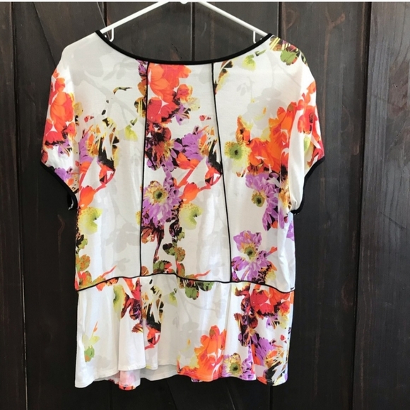 Worthington floral print top xl flare bottom - Picture 2 of 3